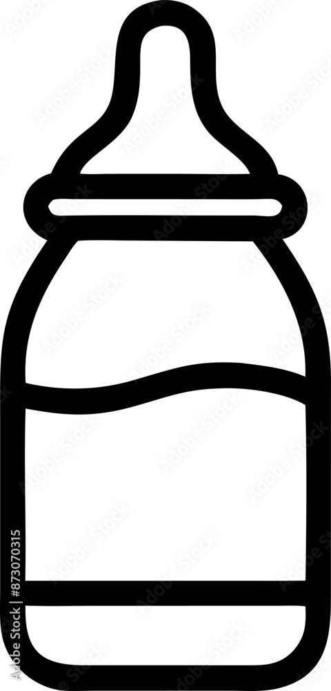 illustration of a bottle of milk illustration of a bottle of milk