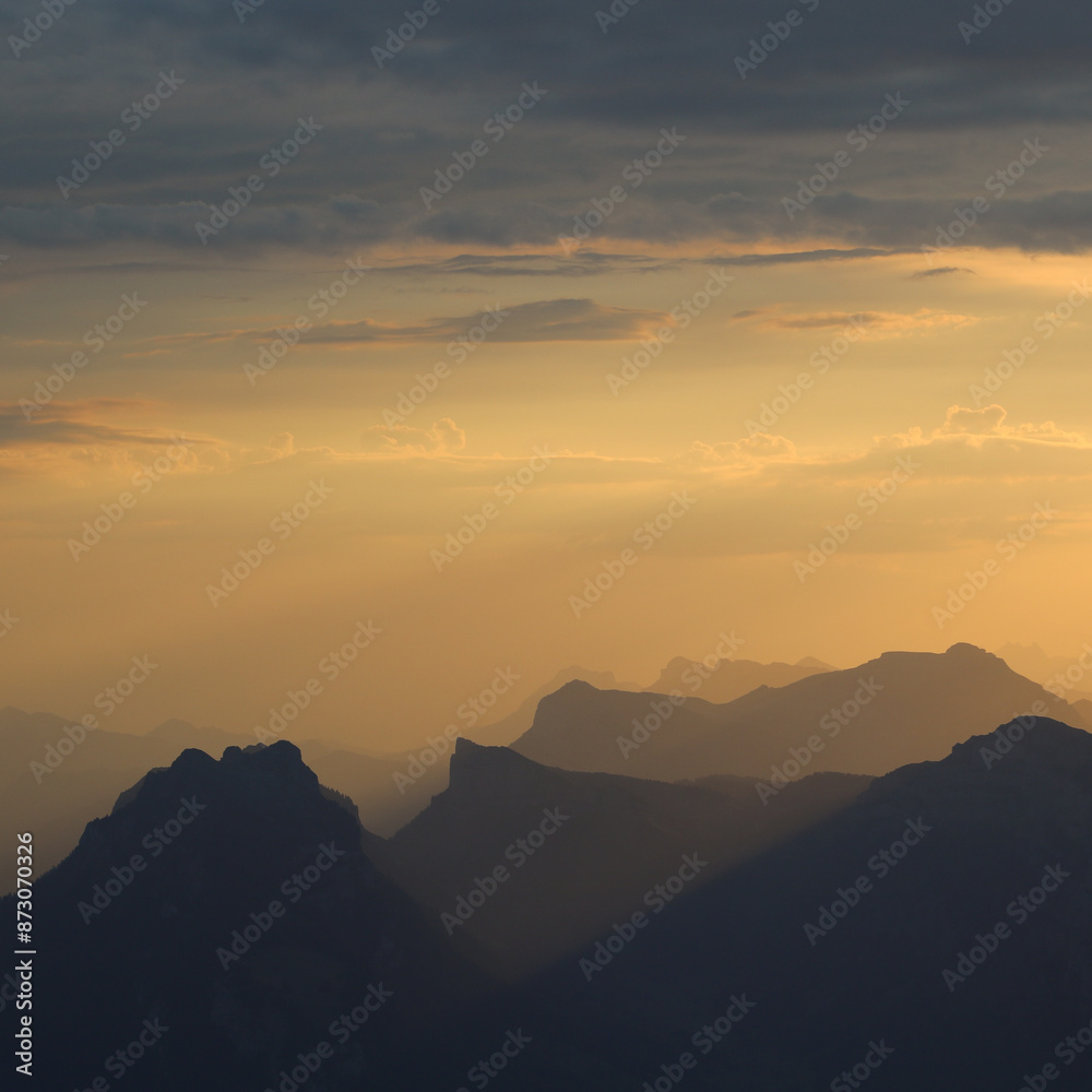 Sigriswiler Rothorn and other mountains at sunrise. Sigriswiler Rothorn and other mountains at sunrise.