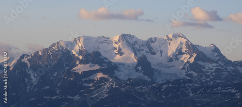 Bluemlisalp range in early morning. photo