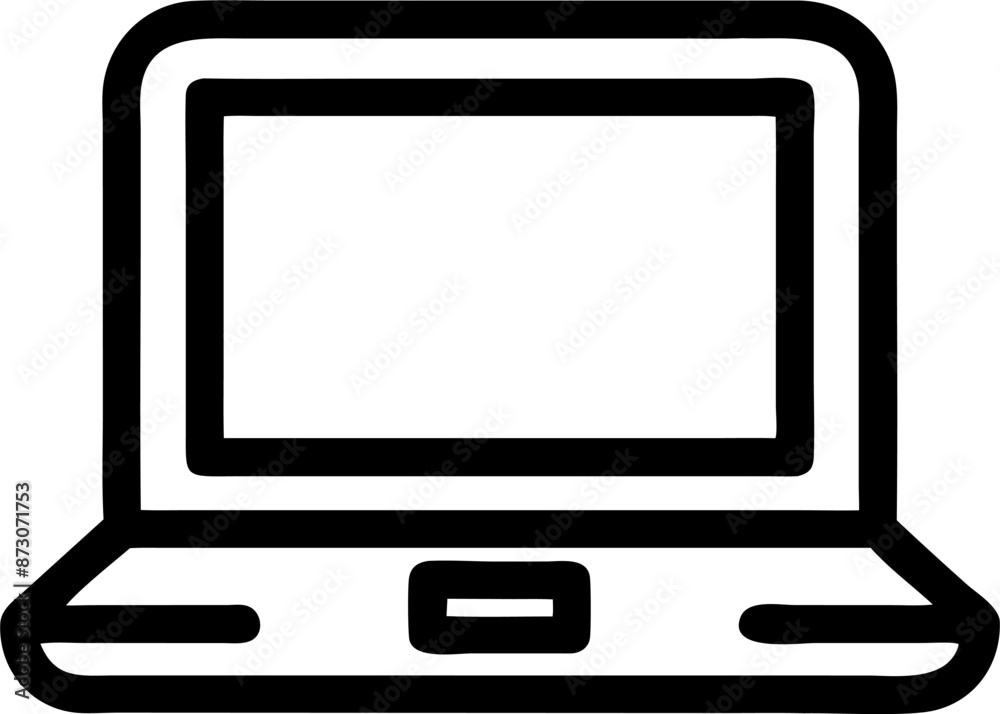 laptop with screen isolated laptop with screen isolated