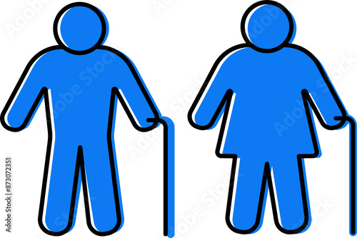 Wallpaper Mural Grandpa and grandma Icon Torontodigital.ca