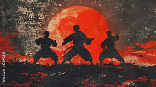 Kung Fu Karate Poster background
