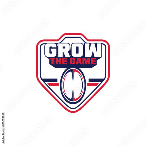 Rugby Logo, American Logo Sport. Rugby logo vector colorful, Football badge logo template
