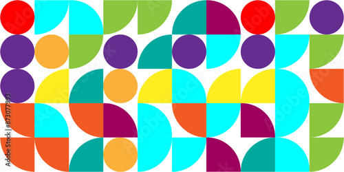 Abstract background design with colorful geometric shapes. Vector illustration