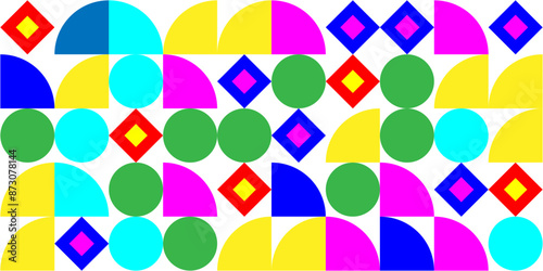 Abstract background design with colorful geometric shapes. Vector illustration