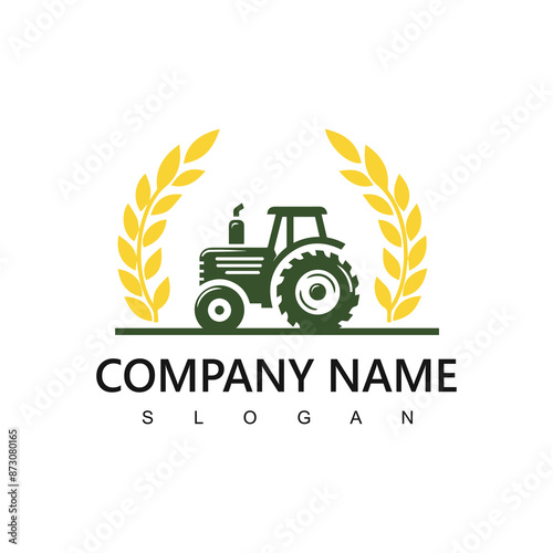 Tractor Logo. Premium Vector Design for Agricultural and Farming Brand