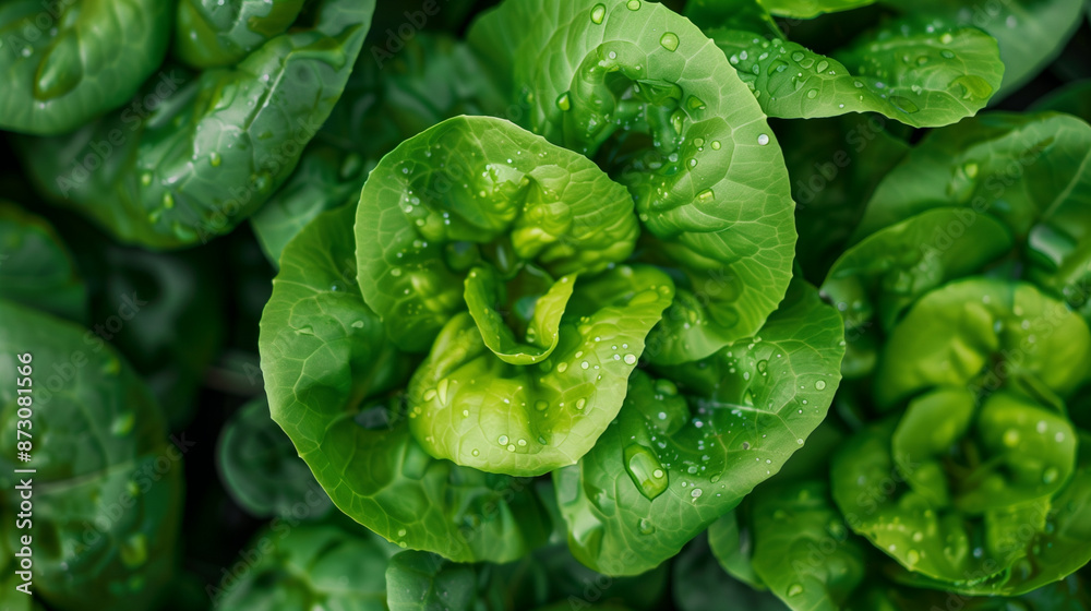 On a hydroponic farm, butter lettuce is grown, whose healthy and green leaves grow in a specially designed environment, ensuring optimal growth conditions and crop quality. On a hydroponic farm, butter lettuce is grown, whose healthy and green leaves grow in a specially designed environment, ensuring optimal growth conditions and crop quality.