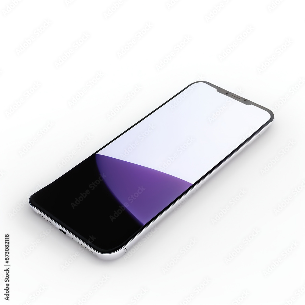 3D rendered realistic isolated mobile phone 3D rendered realistic isolated mobile phone