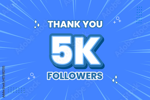 Thank you 5000 followers thank giving social media community post or Thank you followers peoples