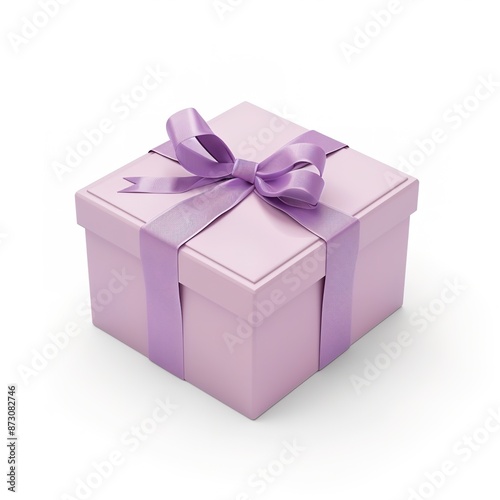 Purple gift box with satin
