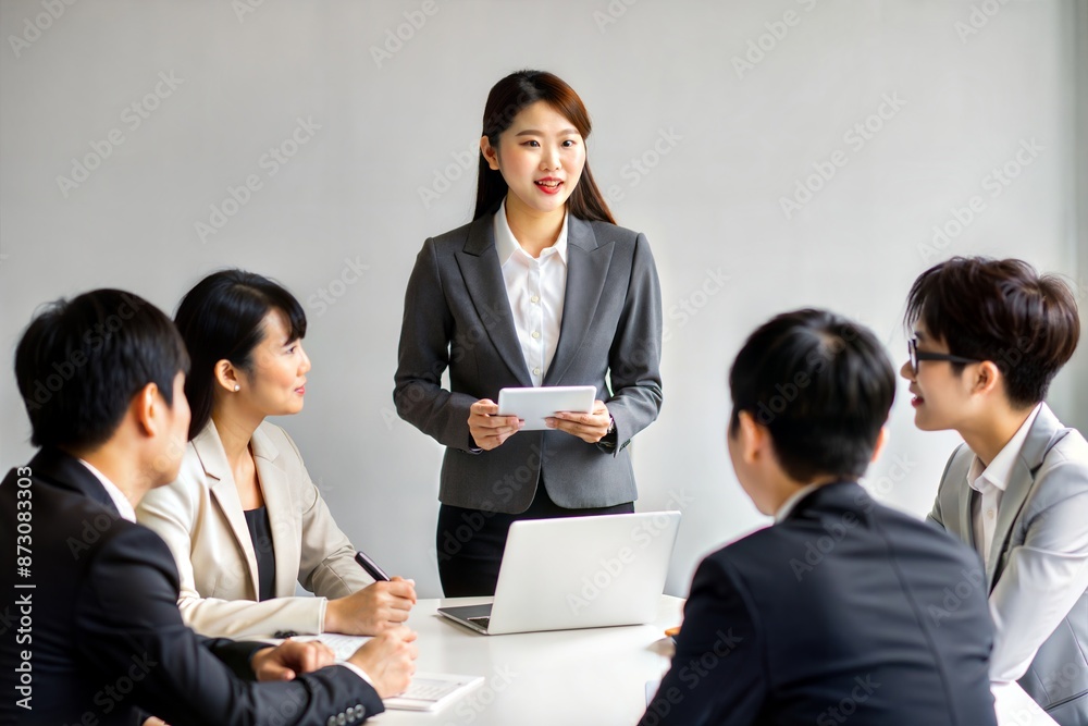 Asian Female Operations Manager Leading Team Meeting
Asian Female Operations Manager Leading Team Meeting