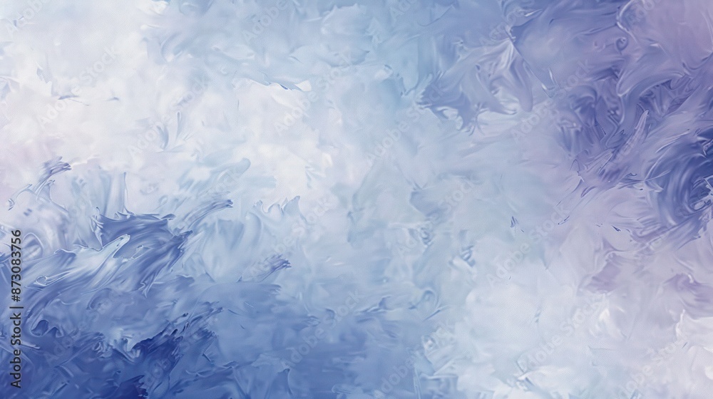 A hand-painted oil design on a background of pastel indigo and soft whites, creating the illusion of a gently stormy sky at dusk.