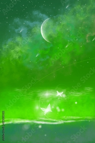 moon and stars
