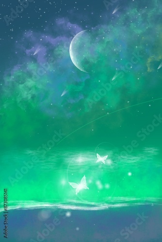 moon and stars