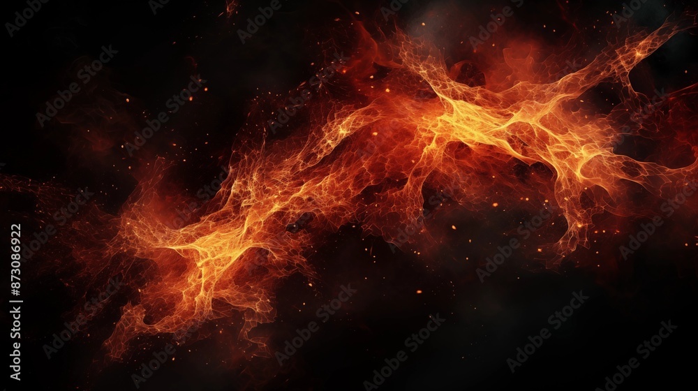 Fiery Blaze of Energy Swirling with Intense Heat and Light Fiery Blaze of Energy Swirling with Intense Heat and Light