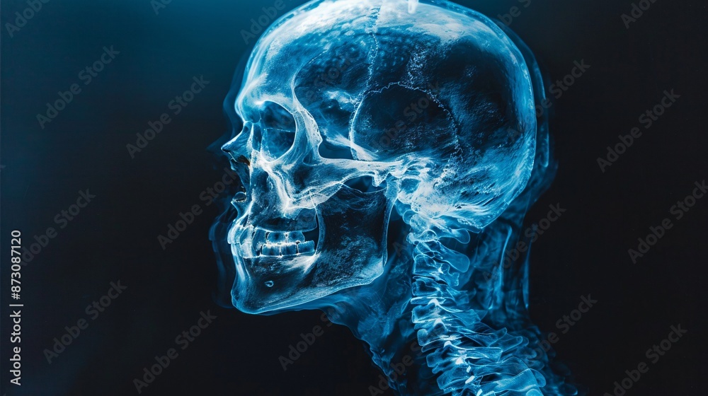 Detailed High Resolution CT Scan of Human Bones Showing Skeletal Structure Against Minimalist Background Detailed High Resolution CT Scan of Human Bones Showing Skeletal Structure Against Minimalist Background