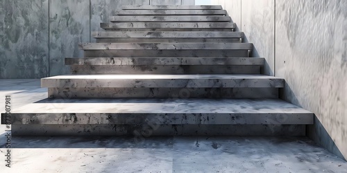 Concrete Stairway 3D Render Illustration
