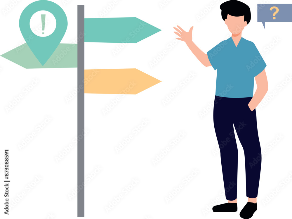 The boy is thinking about the direction of work. The boy is thinking about the direction of work.