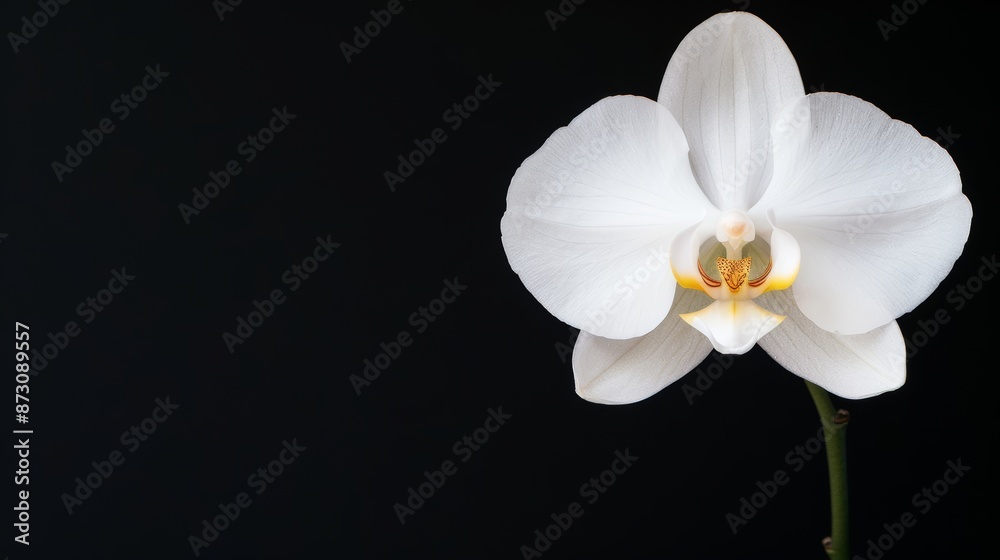 A close-up of a single elegant flower in full bloom, capturing the intricate details of its petals and the essence of flourishing growth A close-up of a single elegant flower in full bloom, capturing the intricate details of its petals and the essence of flourishing growth