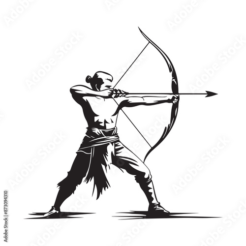 Archer Logo Stock Illustrations. Archery logo Vector Images on white background