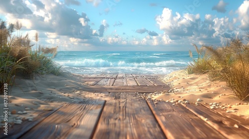 Wooden Pathway to the Beach