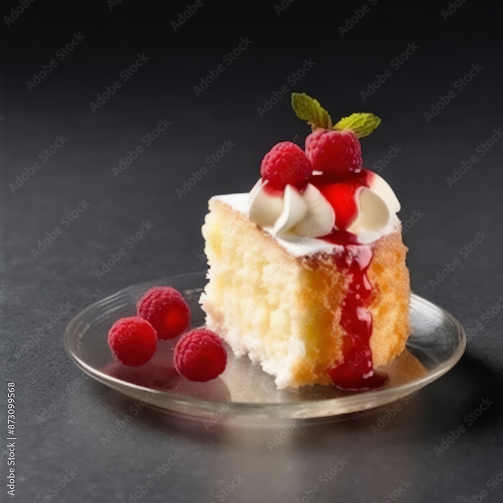 delicious yummy cheesecake slice with raspberries.Generater by AI . High quality image delicious yummy cheesecake slice with raspberries.Generater by AI . High quality image