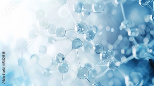 Fototapeta Naklejka Na Ścianę i Meble -  Close-up of molecular structure model with blurred scientific background. Abstract depiction of molecules and scientific research. Science and chemistry concept.
