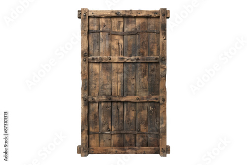 Wooden encasement isolated on transparent background