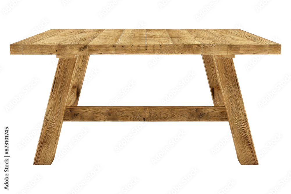 Wooden oak table isolated on transparent background Wooden oak table isolated on transparent background