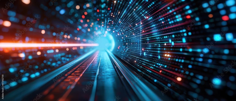 An innovative and futuristic depiction of highspeed technology and its impact on data transfer An innovative and futuristic depiction of highspeed technology and its impact on data transfer