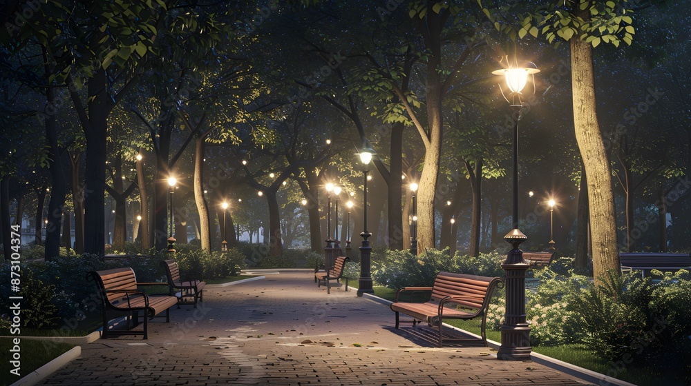 Obraz premium City and urban buildings at night. 