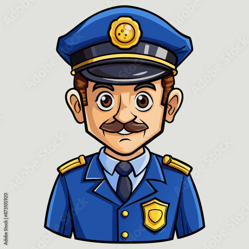 vector illustration of policeman