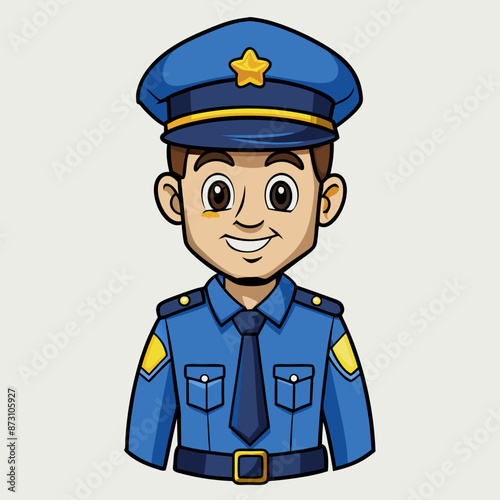 vector illustration of policeman