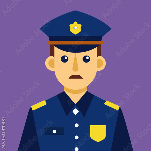 vector illustration of policeman