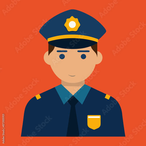 vector illustration of policeman