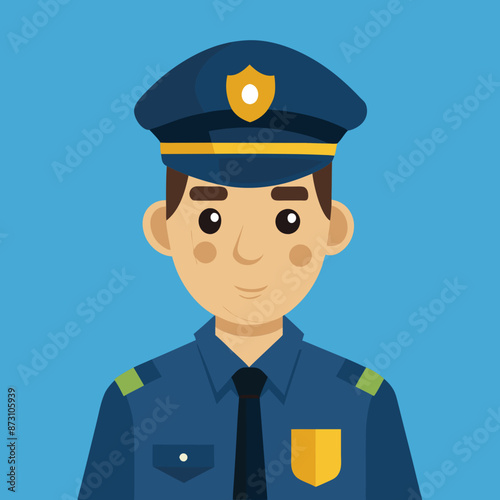 vector illustration of policeman