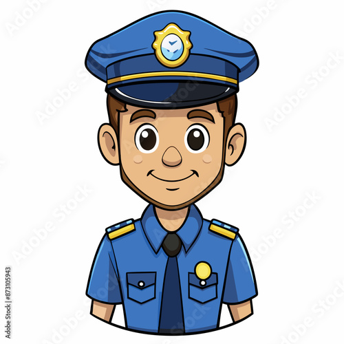 vector illustration of policeman