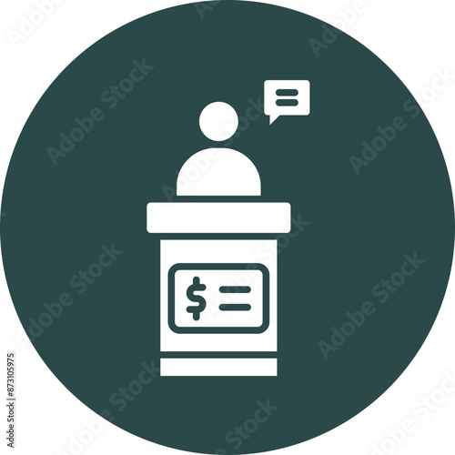 Consultant Glyph Circle Icon