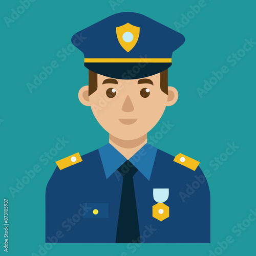 vector illustration of policeman