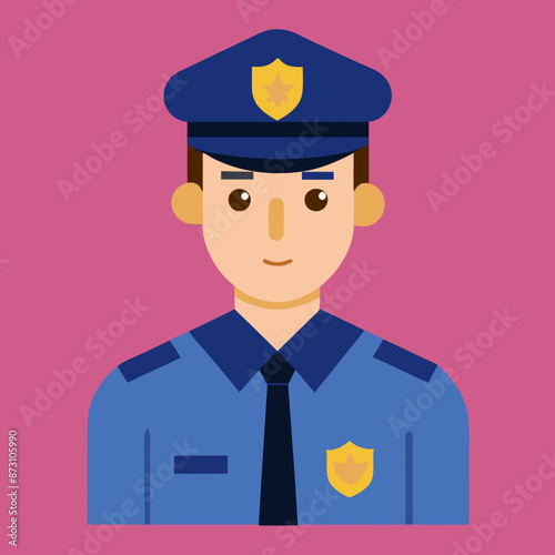 vector illustration of policeman