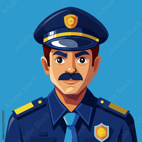 vector illustration of policeman