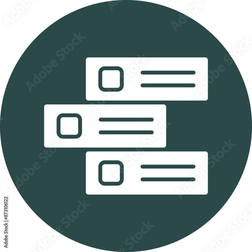 Backlog Glyph Circle Icon