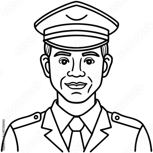 vector illustration of policeman