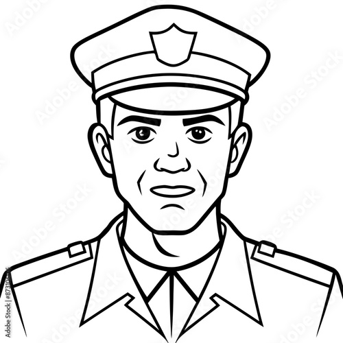 vector illustration of policeman