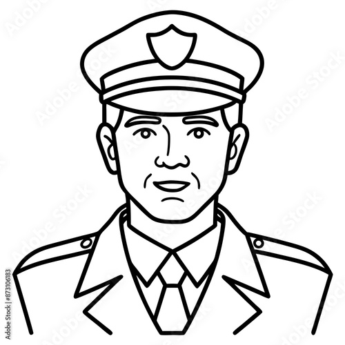 vector illustration of policeman