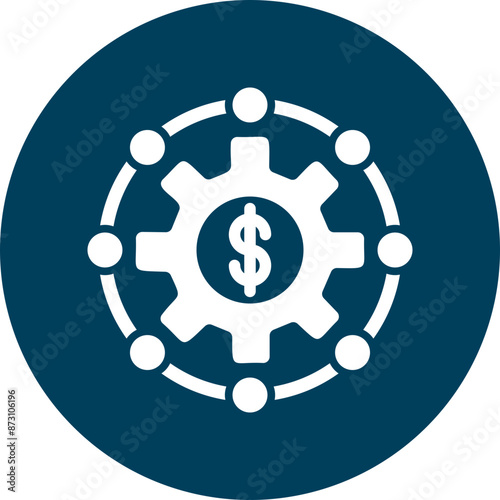 Networking Glyph Circle Icon