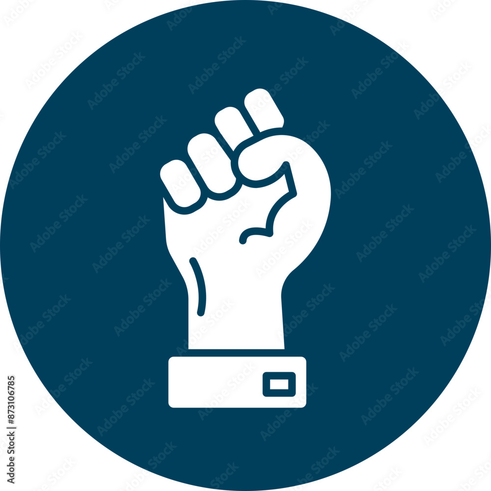 Obraz premium Hand Glyph Circle Icon