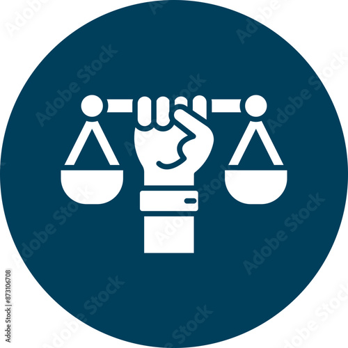Civil Rights Glyph Circle Icon