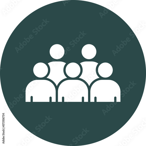 People Glyph Circle Icon