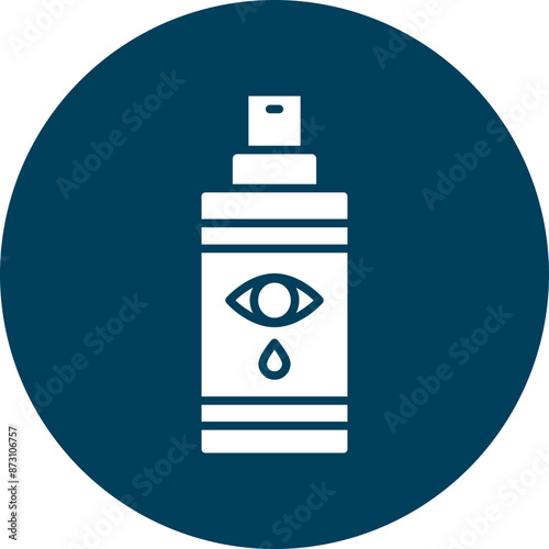 Tear Gas Glyph Circle Icon photo